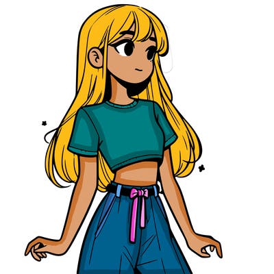 girl in a cute crop top
