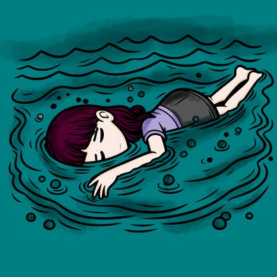 drowning girl