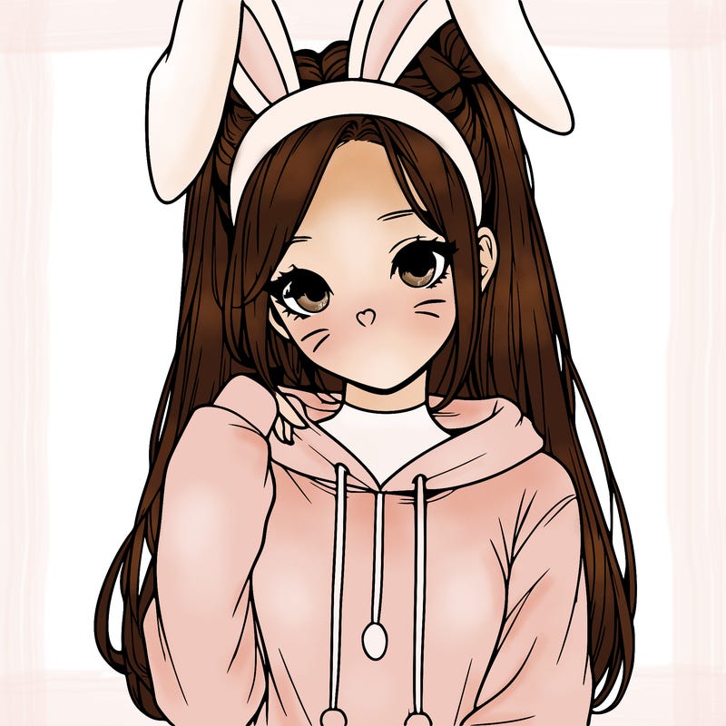 realistic teen girl in a bunny outfit