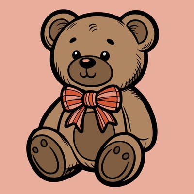 teddy bear with a bow on it