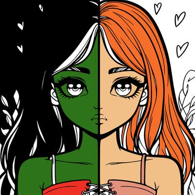 realistic girl split