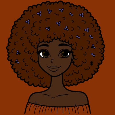 woman with afro
