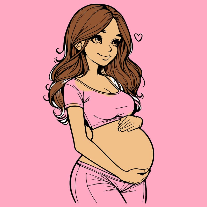 realistic pregnant girl