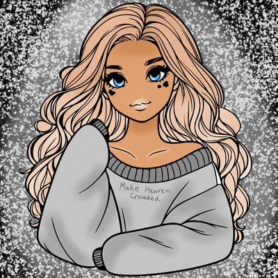 a beautiful girl in a big sweatshirt