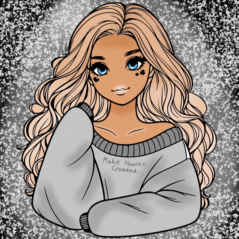 a beautiful girl in a big sweatshirt