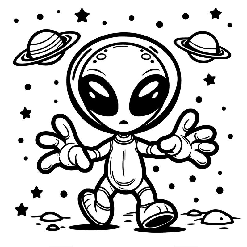 alien in space