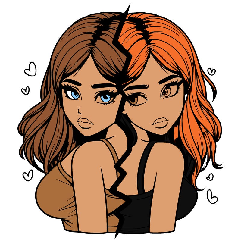 realistic girl split