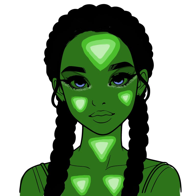 realistic girl with braids