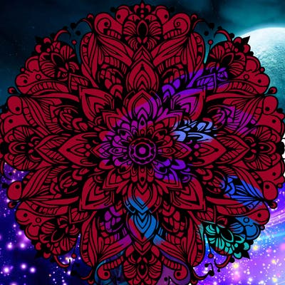 complicated pretty big mandala