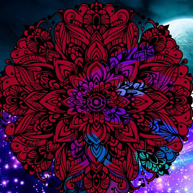 complicated pretty big mandala