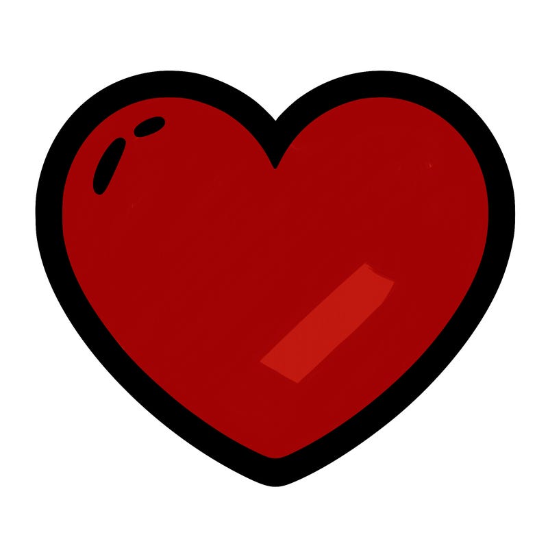 a blank heart