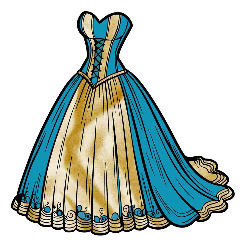 wedding dress-corset and a long and flowy skirt