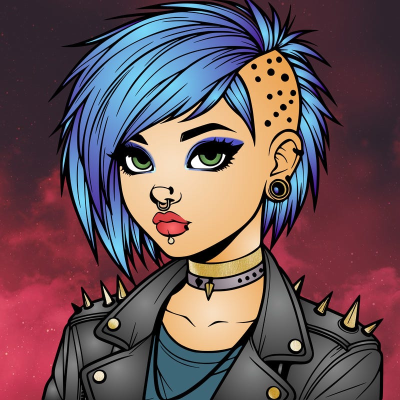realistic punk girl