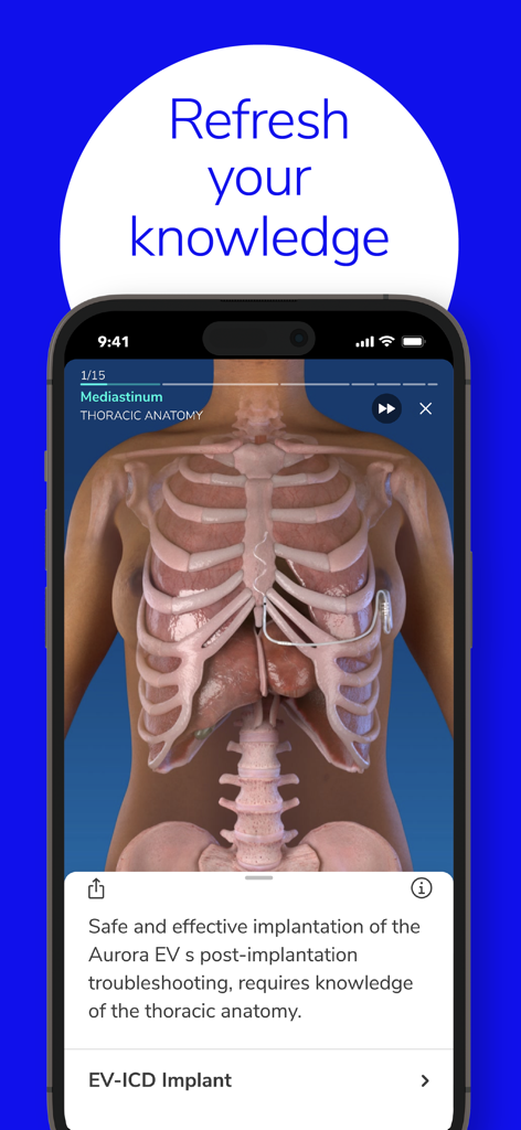 Touch Surgery: Surgical Videos - 3D simulation of thoracic anatomy for surgical knowledge refresh