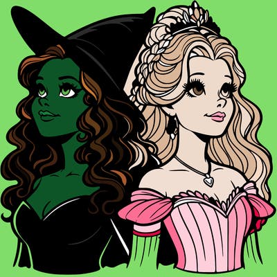 'elphaba and glinda (realistic)