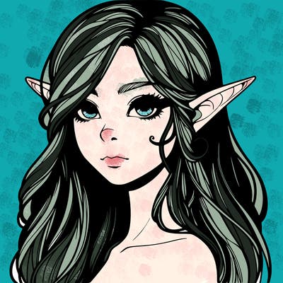 elf girl realistic dark fantasy