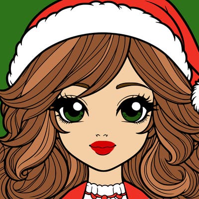 realistic christmas girl