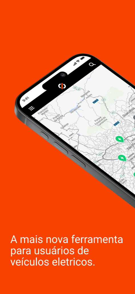 Mobilize Charge Pass - Écran de smartphone montrant l'application Mobilize Charge Pass avec une carte et des marqueurs verts de bornes de recharge pour véhicules électriques.