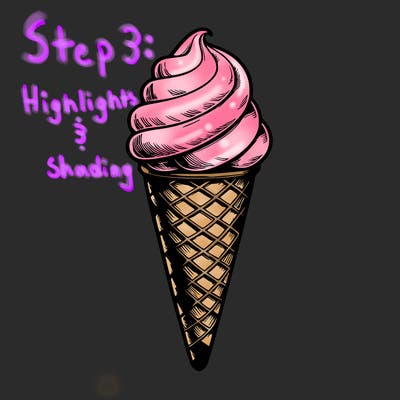 realistic ice cream cone