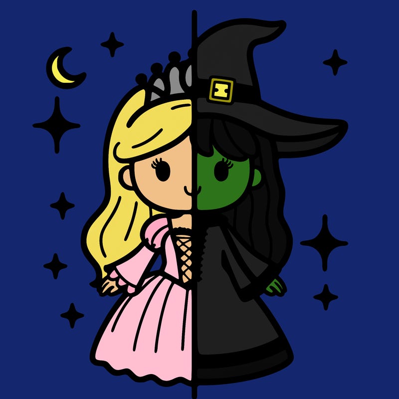 split princess and witch