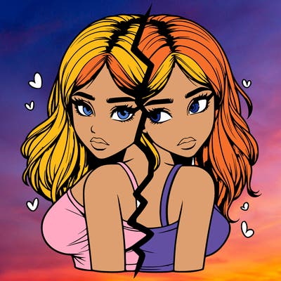 realistic girl split