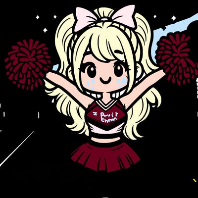 cheerleader on field