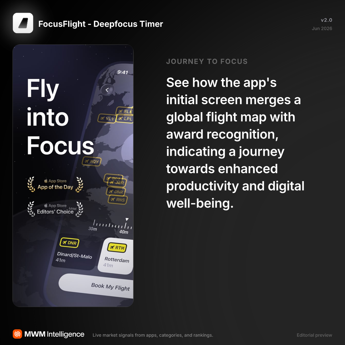 FocusFlight - Deepfocus Timer - Productivity App | MWM
