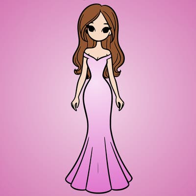 girl in long fitted dress