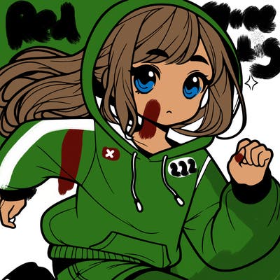 girl in a hoodie