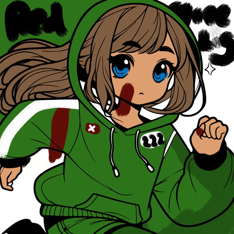 girl in a hoodie