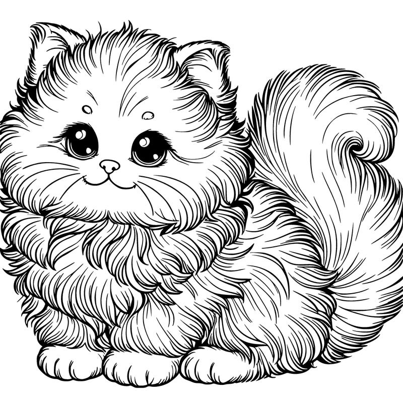 super fluffy realistic kitten