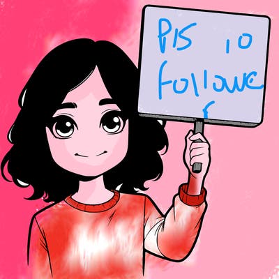 realistic girl holding up a sign