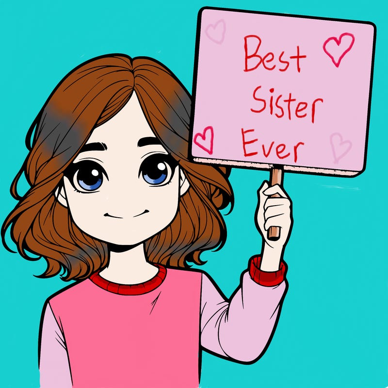 realistic girl holding up a sign