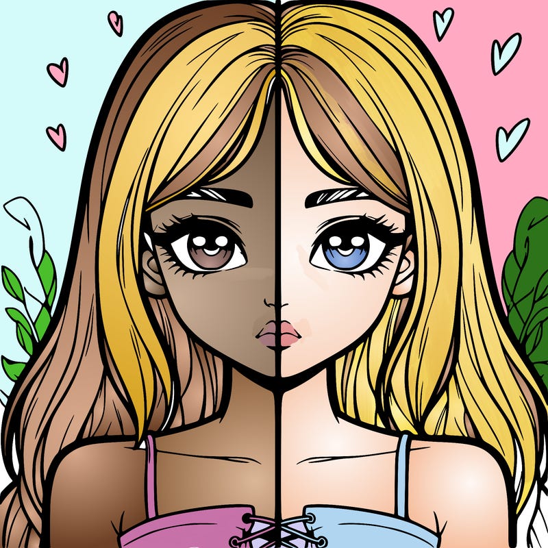 realistic girl split