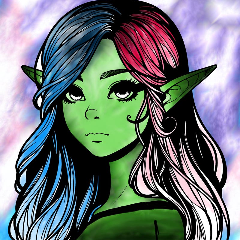 elf girl realistic dark fantasy