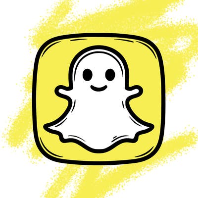 realistic snapchat logo