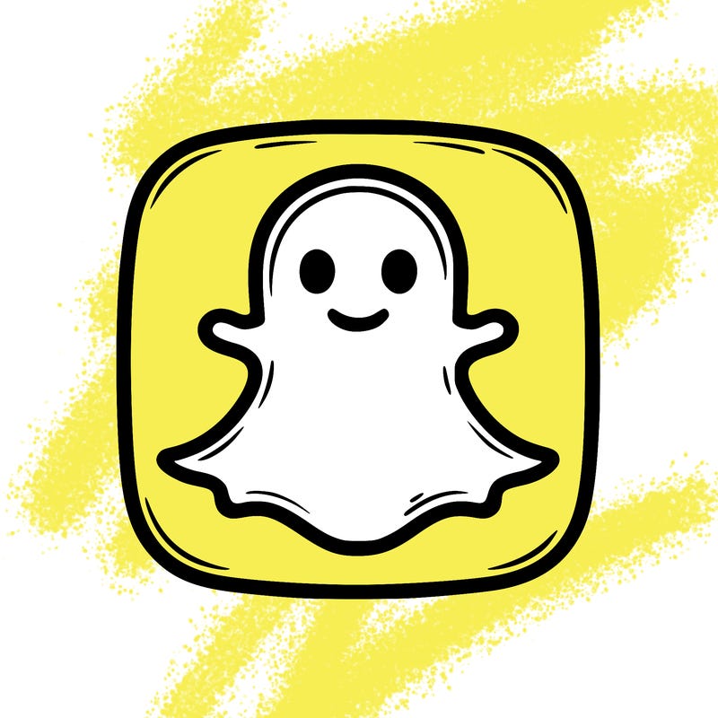 realistic snapchat logo