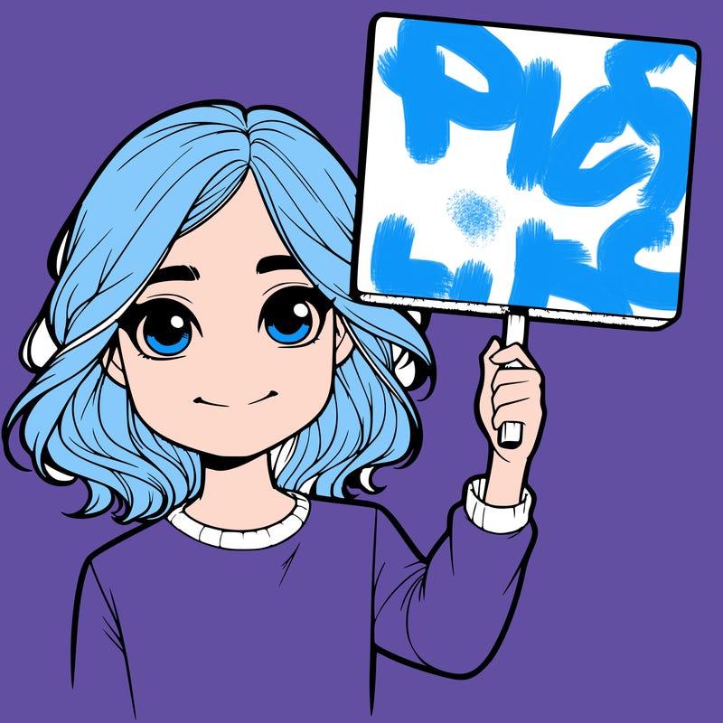 realistic girl holding up a sign