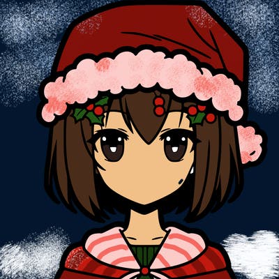 christmas anime girl