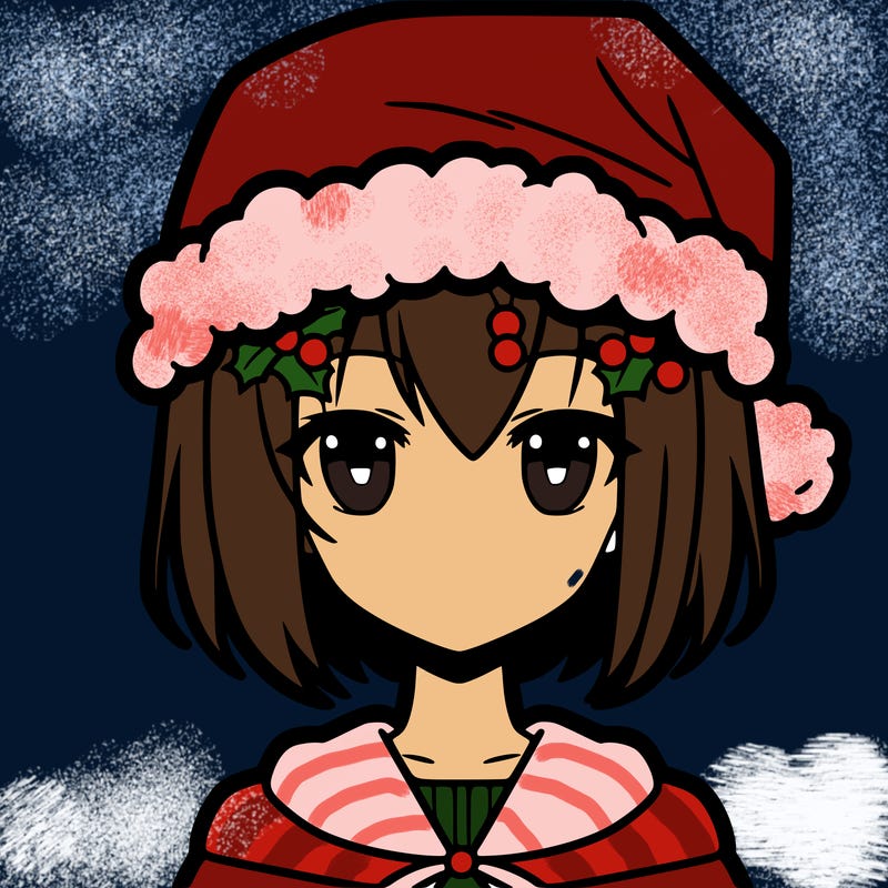 christmas anime girl