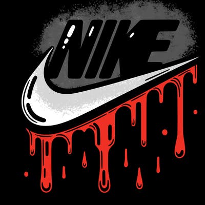 dripping nike logo