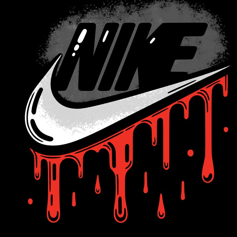 dripping nike logo