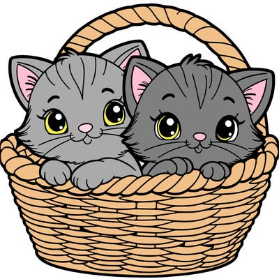kittens in a basket