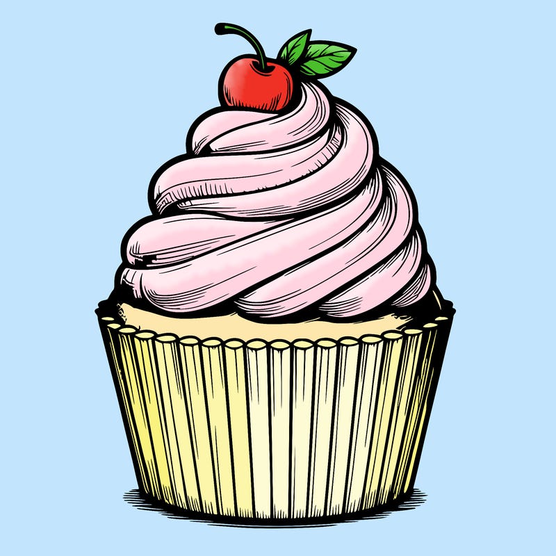 realistic cupcake