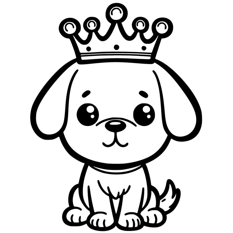 dog with a crown