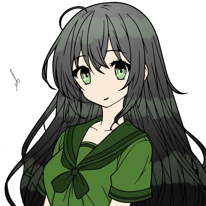 anime girl with long hair