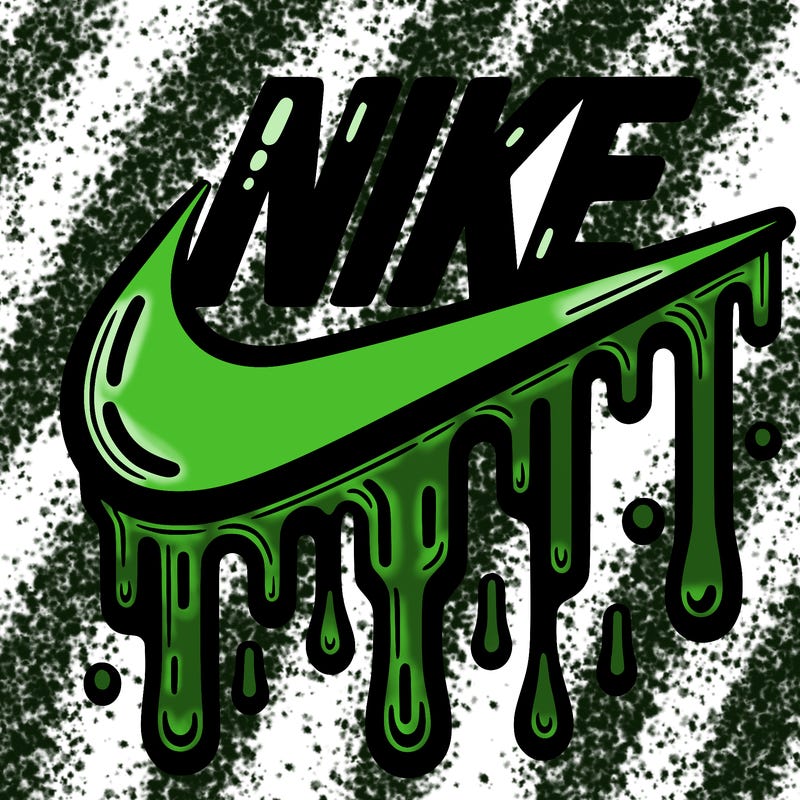 dripping nike logo