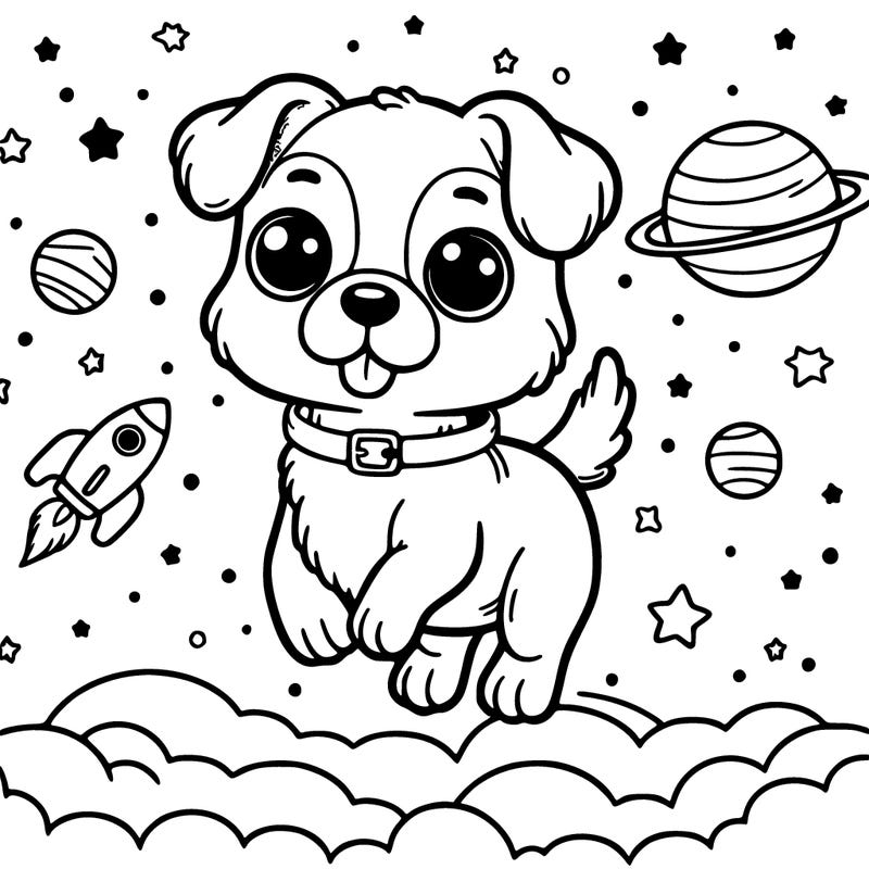 dog in space