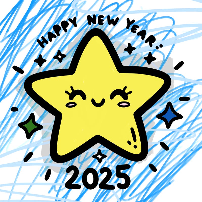 happy new year 2025 star wish