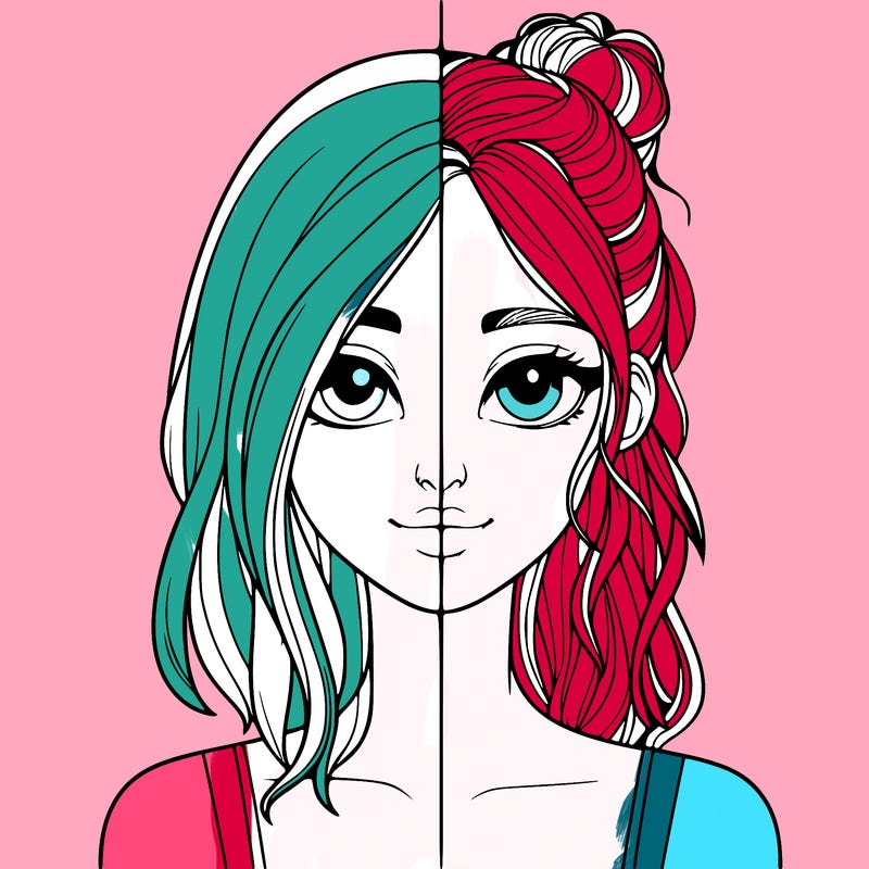 realistic girl split